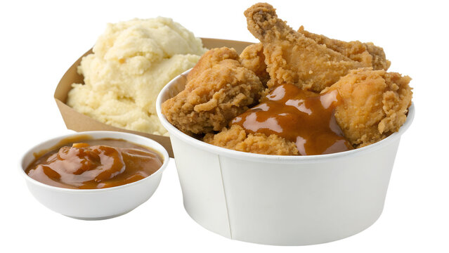 Fried Chicken Bucket with Golden Crispy Coating