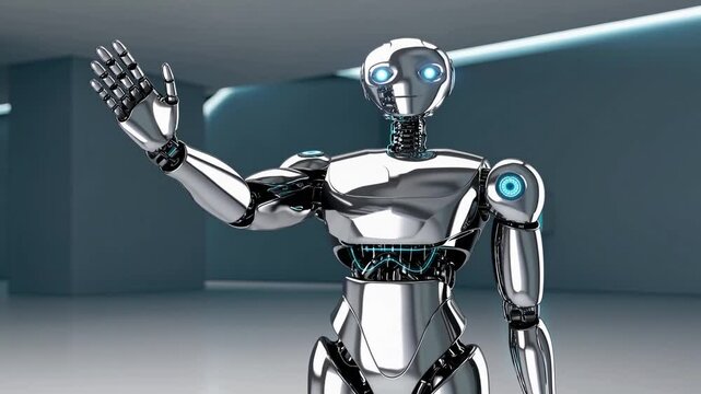  3d vector robot. AI bot character illustration for science and business. Design realistic render robot modern technology. Chatbot to help customers.