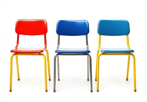 colorful plastic chairs - Powered by Adobe