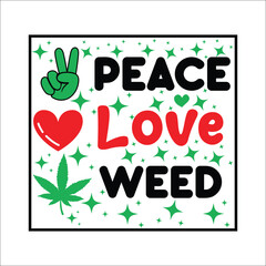 Fototapeta premium Weed Svg Design,marijuana leaf svg design