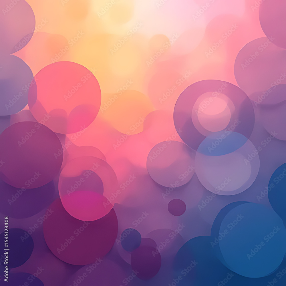 Aufkleber abstract background with bokeh abstract flowing waves of pastel pink blue and purple liquid with flo