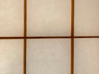 日本のシンプルな障子。クローズアップ。