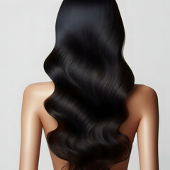 검은 긴생머리 여성의 뒷모습