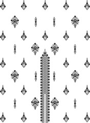 Traditional Mughal Art Embroidery work new indian style neckline embroidery design A beautiful new ornament ethnic style embroidery bunch design of flowers as mughul art work pattern