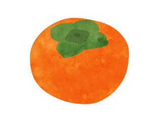 手書き風柿（かき/果物）