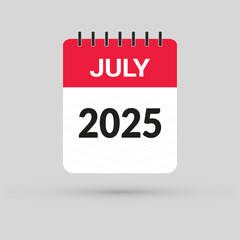 Desk Calendar 2025, Template Minimalist Calendar with Flat Design