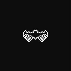 Double B letters Bat logo design.