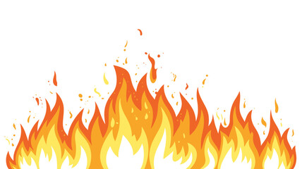 Fiery Inferno A Blaze of Orange and Yellow Flames