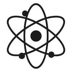 atom icon isolated on white background