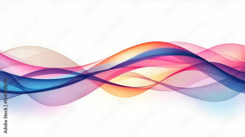 Poster colorful abstract wave gradient line smooth flowing pattern modern digital art vibrant energy dynami