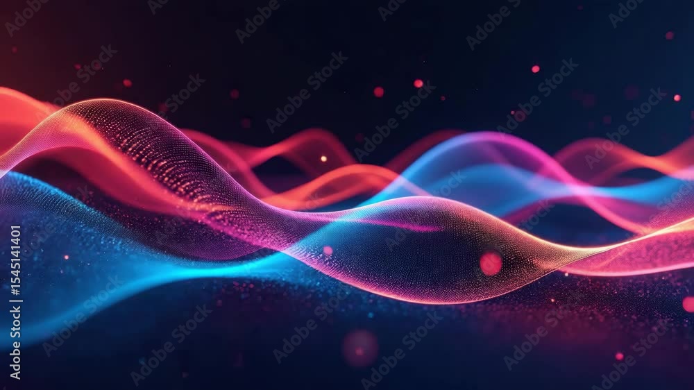 Poster abstract colorful wave glowing light digital art futuristic background vibrant energy dynamic motion