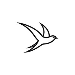 vector illustration of a dove  icon