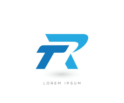 Initial TR logo design template