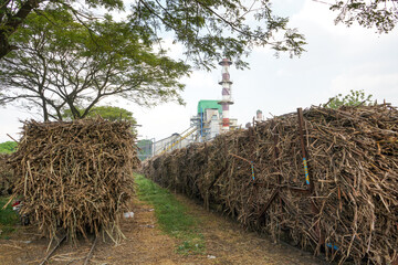 Rendeng Sugar Factory is a sugar factory inherited from the Dutch East Indies which was founded in 1840. This factory still uses sugar cane lorries.  Kudus, Central Java, Indonesia. 