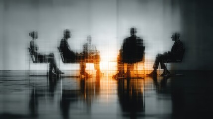 Abstract Group Meeting with AI Neural Network Overlay