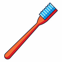 Flat Toothbrush Vector Illustration