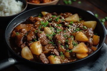 Korean Bulgogi Beef Sizzles With Garlic, Soy, And Evening Light Comfort