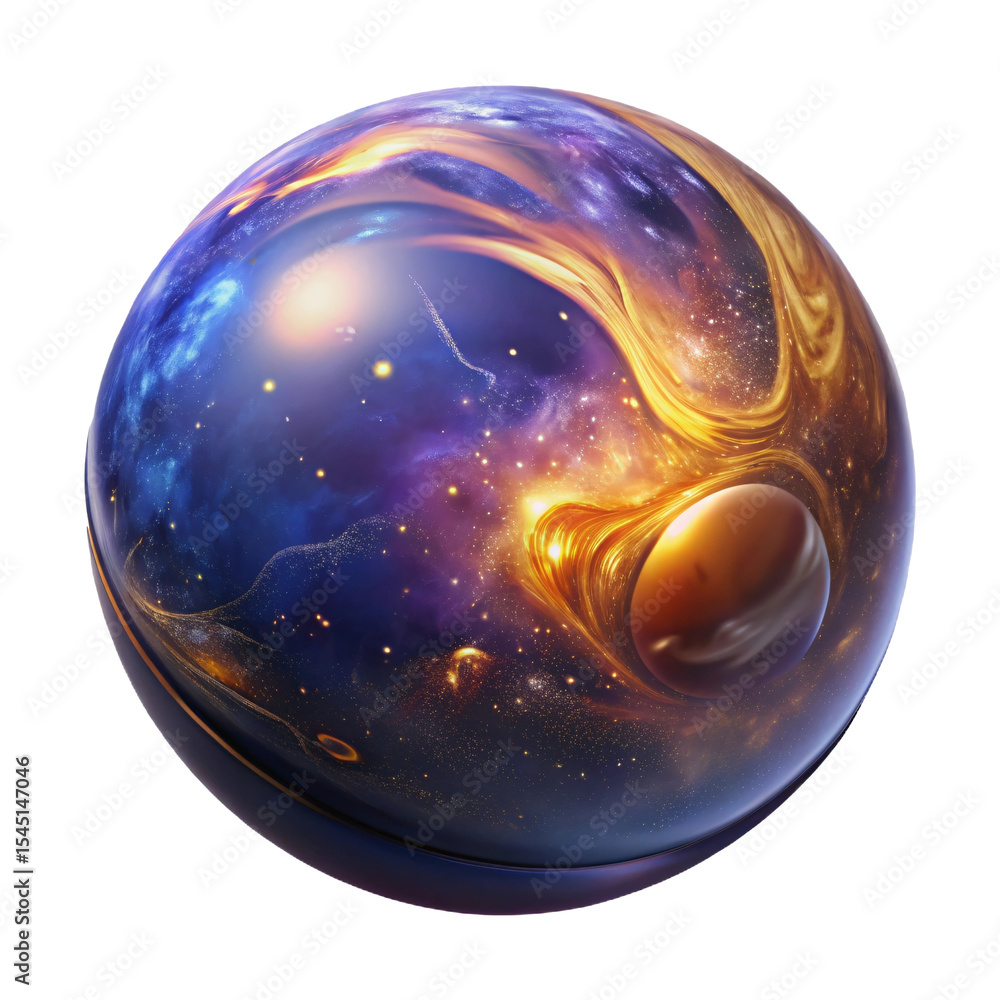 Canvas Prints cosmic sphere galaxy nebula isolated on transparent background