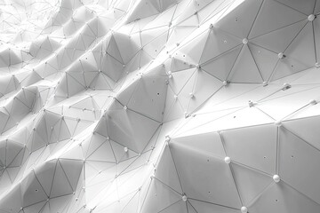 Abstract Low Poly Architectural Wireframe