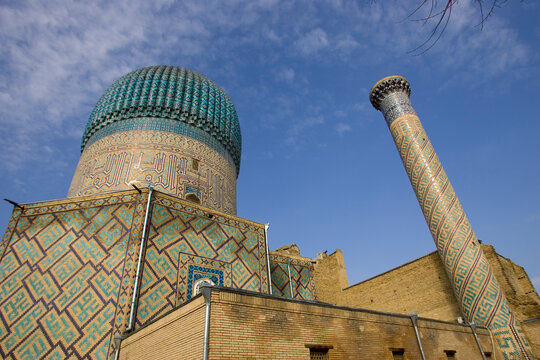 Uzbekistan Samarkand Tamerlane's Mausoleum Gur Emir Autumn Day