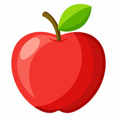 red apple vector illustration