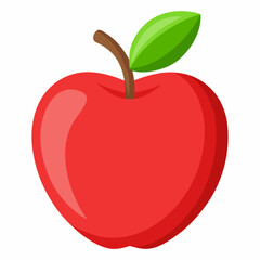 red apple vector illustration