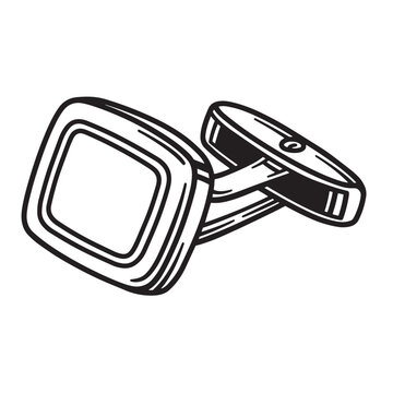 black and white cufflinks accessory clip art preview