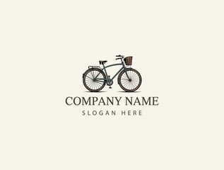 Fototapeta premium Vintage Bicycle Logo Design Elegant Illustration of a Classic Bike