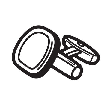 black and white cufflinks clip art preview