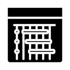 gantt chart glyph icon