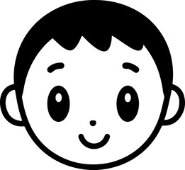 Fototapeta premium cute boy and girl baby head icon vector illustration 