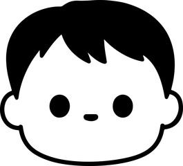 cute baby head vector illustration transparent 