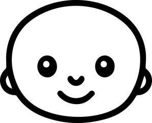 cute baby head vector illustration transparent 