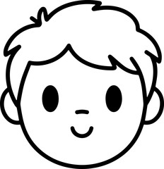 cute baby head vector illustration transparent 