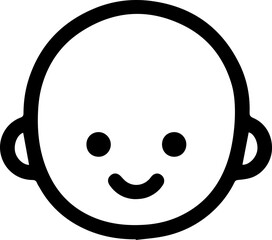 cute baby head vector illustration transparent 