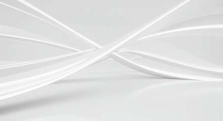 Naklejka premium Abstract White Curved Lines on Smooth Background for Modern Design