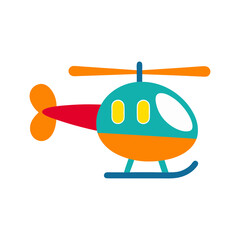 cartoon helicopter vector illustration