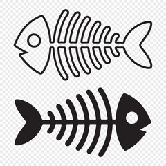 Fishbone symbol icon sign vector illustration