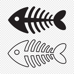 Fishbone symbol icon sign vector illustration