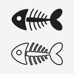 Fish bone symbol. Cats food sign vector eps 10
