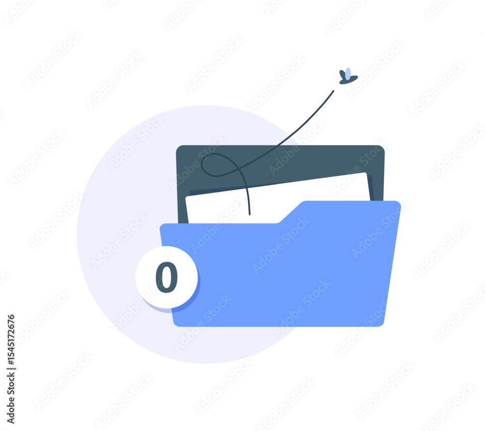 Poster no file or data found in the folder concept,modern graphic element for landing page