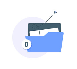 no file or data found in the folder concept,modern graphic element for landing page