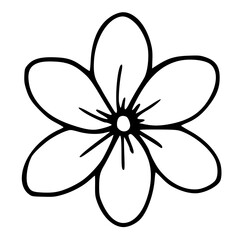 Simple Flower Outline illustration
