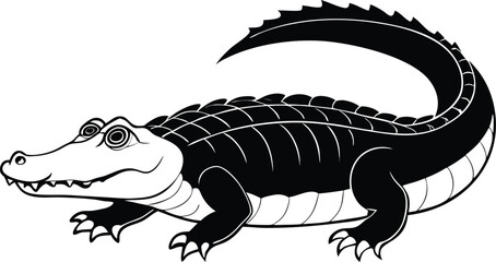 Crocodile vector art on a white background
