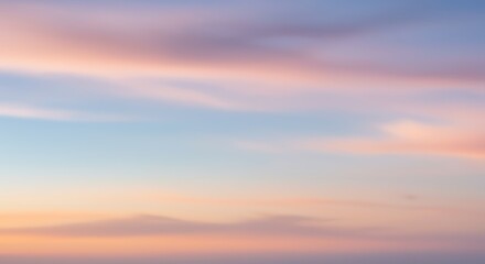 Obraz premium Colorful Sunset Sky with Pink Blue Clouds Over Horizon