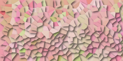 Abstract mosaic background with pastel tones a seamless blend of geometric shapes creating a soft artistic composition with depth and shadows