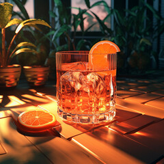 Cocktail with orange Enchanting Photo