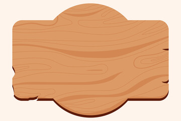Retro Shape Wooden Sign Board Vector Design