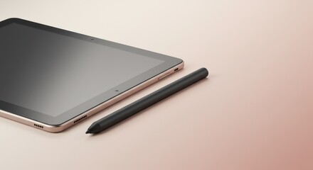 Modern Smartphone with Stylus on Soft Light Background for Technology and Business Use
