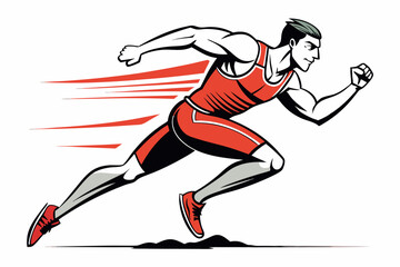 Obraz premium Vintage black and white illustration of a muscular male boxer in a powerful fighting stance. This dynamic vector-style artwork features bold line shading, detailed muscle anatomy